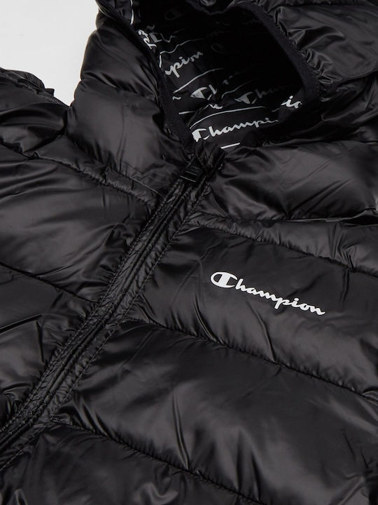 Kids' Sports Jacket Short with Hood Black
