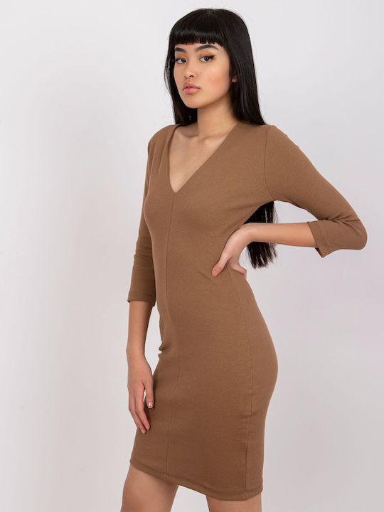 Rue Paris Mini Dress Brown