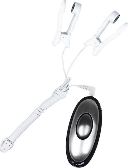 Rimba Electro Sex Kit With Massager & 2 Nipple Clips für Elektrostimulation in Lila Farbe
