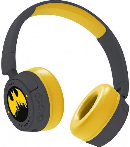 OTL DC Comics Batman Gotham City Kids Wireless / Wired On Ear Headphones with 24 hours of Operation Black