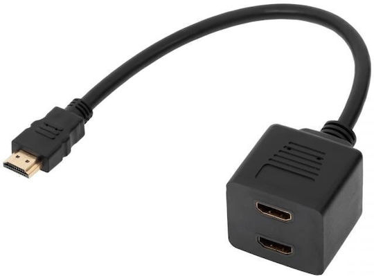 Cabletech Convertor HDMI masculin în HDMI 2x femelă 1buc DM-0950-L