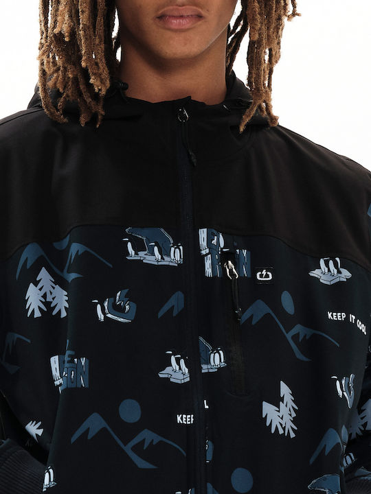 Winter Jacket Bomber Waterproof Off Black