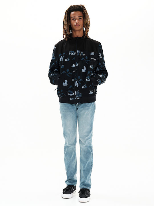 Winter Jacket Bomber Waterproof Off Black