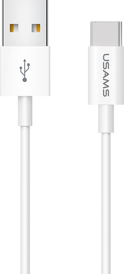 Usams US-SJ285 USB 2.0 Cable USB-C male - USB-A 10W Λευκό 1m SJ285USB01