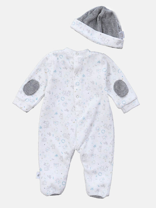 Matoufrance Baby Bodysuit Set Long-Sleeved with Accessories White