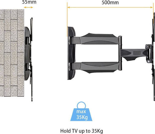 Axred Ax Olympus Стойка за телевизор Стенен с рамо до 60" и 35кг