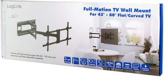 LogiLink BP0138 BP0138 Wall TV Mount with Arm up to 80" and 50kg
