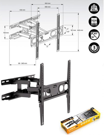 Engel AC0593E AC0593E Wall TV Mount with Arm up to 65" and 30kg