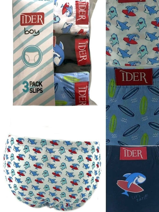 IDER Kinder-Set mit Slips Blau 3Stück
