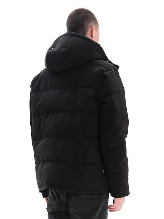 Basehit Herren Winter Jacke Puffer Schwarz