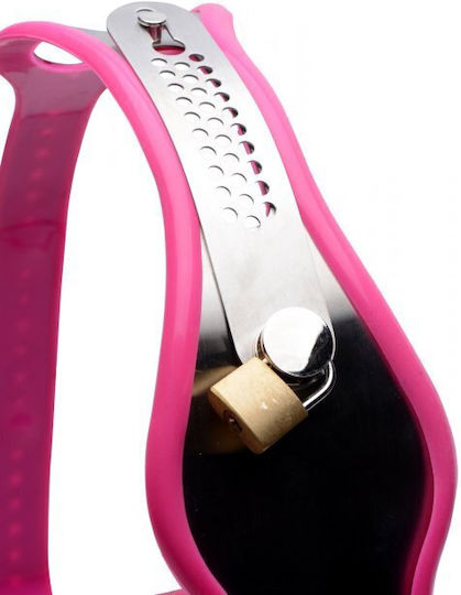 XR Master Series Stainless Steel Adjustable Female Chastity Belt Keuschheitsgürtel in Rosa Farbe