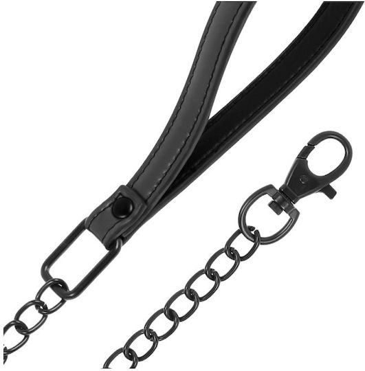 Fetish Submissive Collar With Leash Halsband in Schwarz Farbe