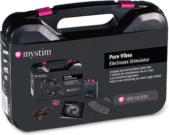 Mystim Pure Vibes για Ηλεκτροδιέγερση σε Μαύρο Χρώμα 4τμχ