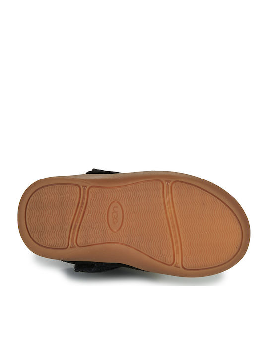 Keelan Suede Kids Boots with Velcro Black