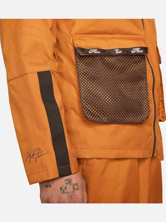 Jumpman Statement Χειμωνιάτικο Μπουφάν Αντιανεμικό Πορτοκαλί