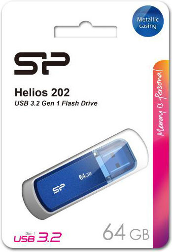 Silicon Power Helios 202 64GB USB 3.2 Stick Blue