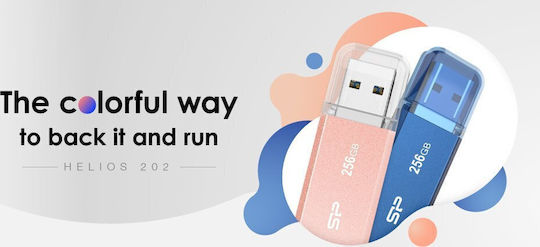 Silicon Power Helios 202 32GB USB 3.2 Stick Ροζ Χρυσό