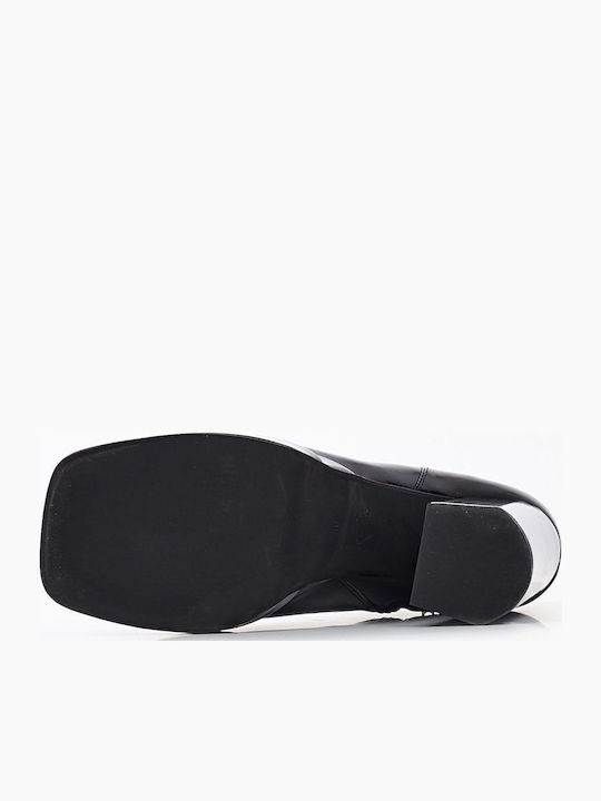 Kickin Leather Women's Chelsea Boots with High Heel Black
