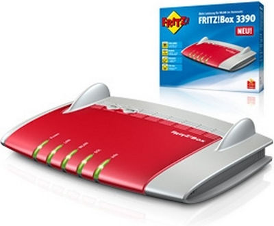 AVM FRITZ!Box 3390 VDSL2 Drahtlos Wi‑Fi 4 mit 4 Anschlüssen Gigabit Ethernet