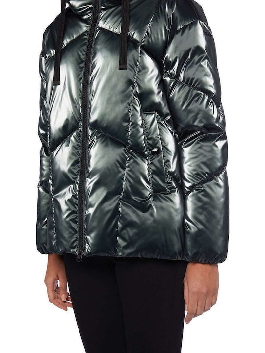 Kurz Damen Puffer Jacke für Winter Gray