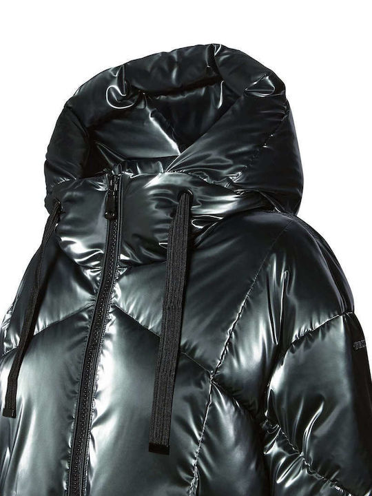 Kurz Damen Puffer Jacke für Winter Gray
