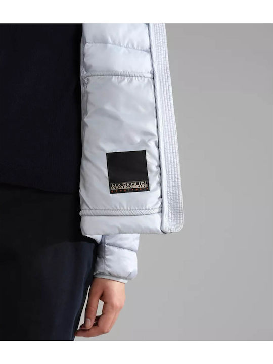 Aerons Women's Short Puffer Jacket for Winter Grey Glacier