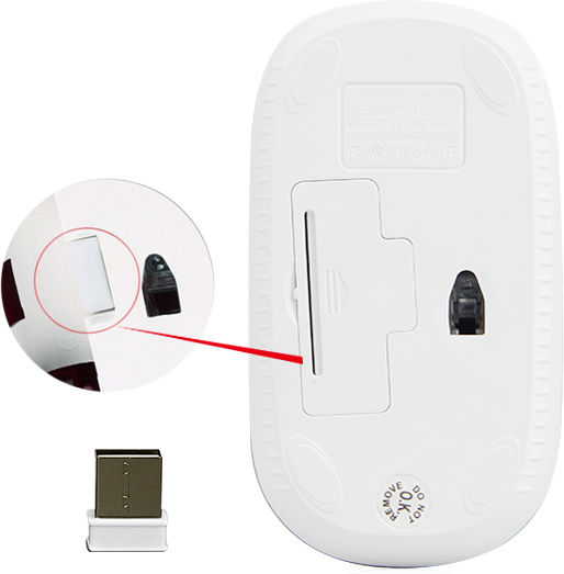 Meetion MT-R547 Kabellos Maus White/Red