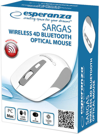 Esperanza EM130W Kabellos Bluetooth Maus Weiß