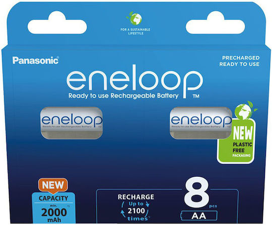 Panasonic Eneloop Презареждащи батерии AA Ni-MH 2000mAh 8бр
