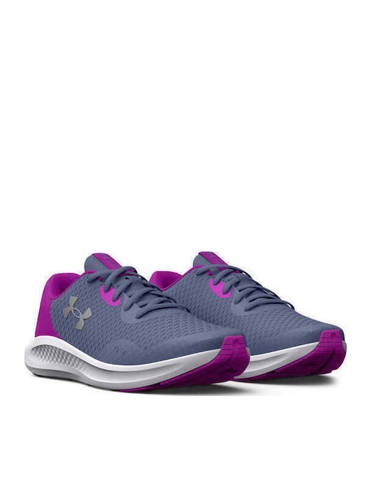 GGS Charged Pursuit 3 Kids Sports Shoes Running with Laces Purple
