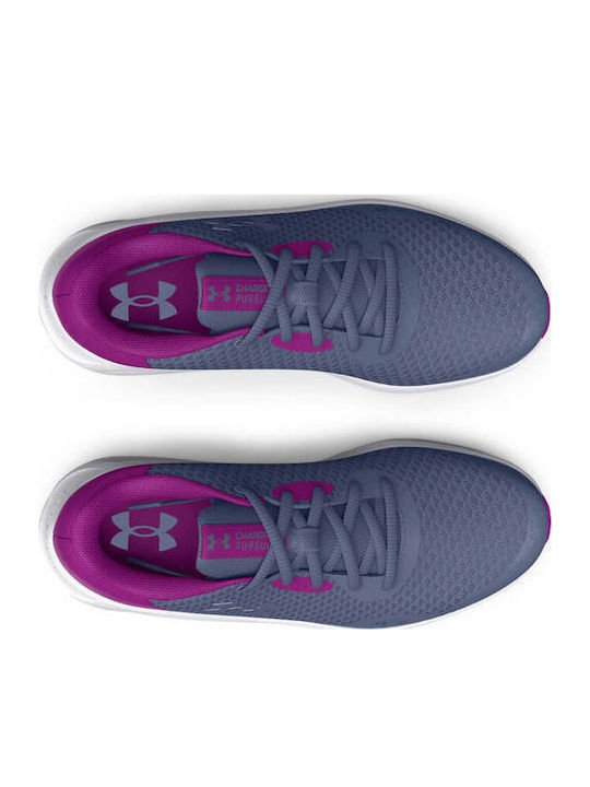GGS Charged Pursuit 3 Kids Sports Shoes Running with Laces Purple