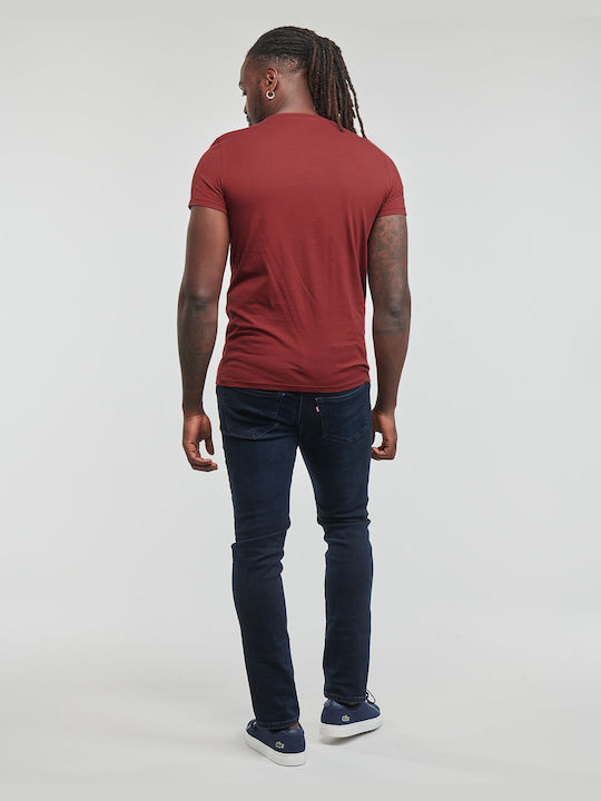 Lacoste Men's T-Shirt Monochrome Burgundy