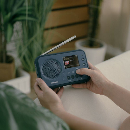 Sangean DPR-76BT Cu baterie DAB+ cu Bluetooth Albastru