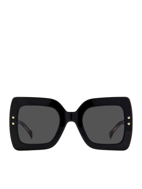 Carolina Herrera Women's Sunglasses with Black Plastic Frame and Gray Lens HER 0082/S 807/IR
