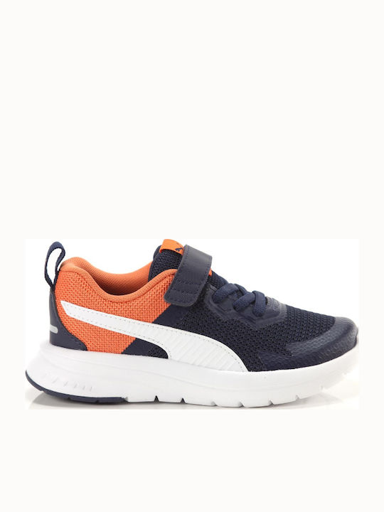 Evolve Run Mesh Kids Sports Shoes Running with Hoop & Loop Closure Blue