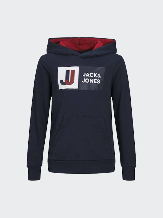 Jack & Jones Kids Sweatshirt with Hood and Pocket Navy Blue