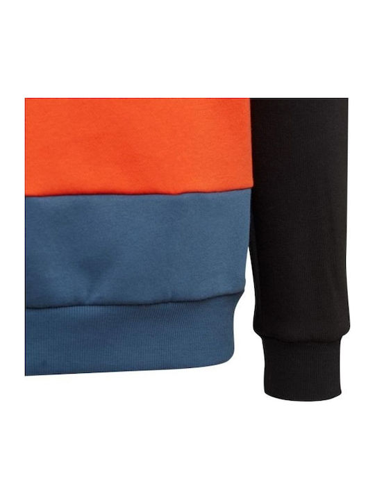 Fleece Παιδικό Φούτερ με Κουκούλα Πολύχρωμο Colorblock