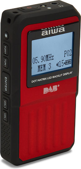 Aiwa RD-20DAB/RD Ραδιοφωνάκι Επαναφορτιζόμενο DAB+ Κόκκινο