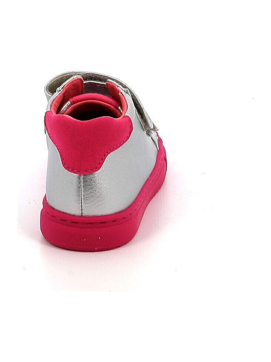 Παιδικά Sneakers High με Σκρατς Ασημί