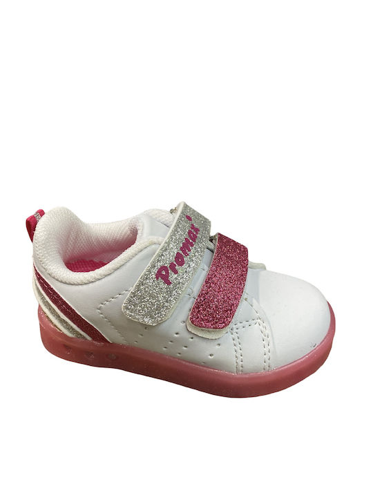 IQ Shoes Kids Sneakers with Scratch & Lights White