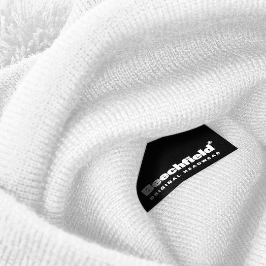 B426 Knitted Beanie Cap White