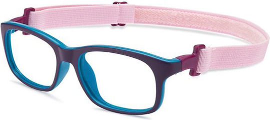 Nanovista Arcade with Clip On Kids Acetate Blue Light Blocking Glasses Purple