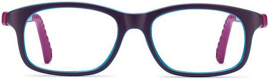 Nanovista Arcade with Clip On Kids Acetate Blue Light Blocking Glasses Purple