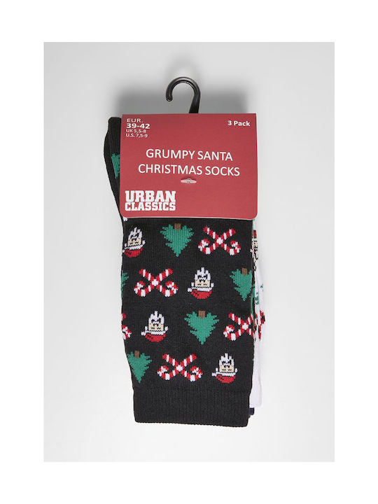Urban Classics Classics Șosete De Crăciun Pentru Bărbați Negru / Bleumarin / Alb 3Pack