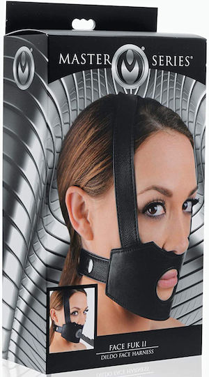 XR Master Series Face Fuk II Dildo Face Harness Knebel in Schwarz Farbe