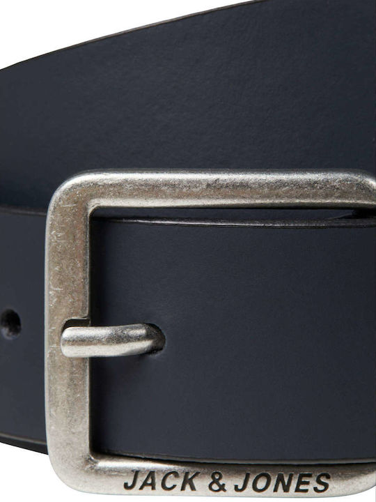 Men's Belt Leather Navy Blue