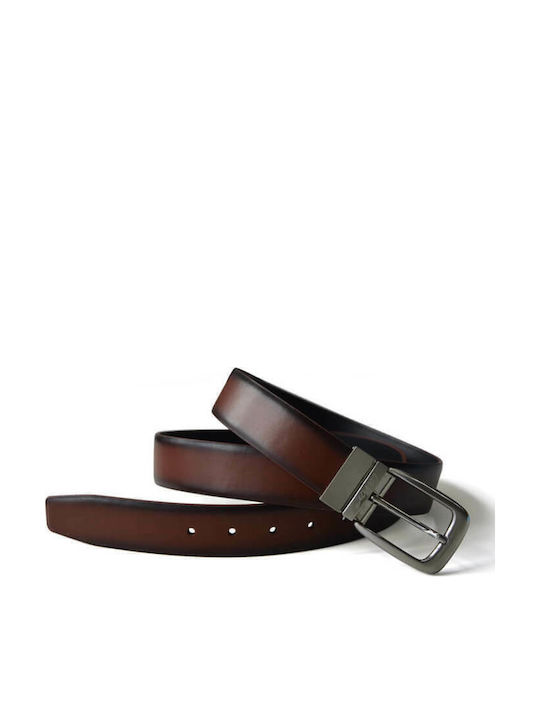 Men's Belt Leather Double Sided Brown / Black