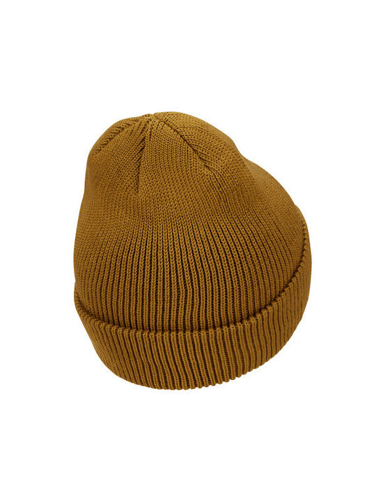 Nike Beanie Unisex Σκούφος με Rib Πλέξη σε Κίτρινο χρώμα