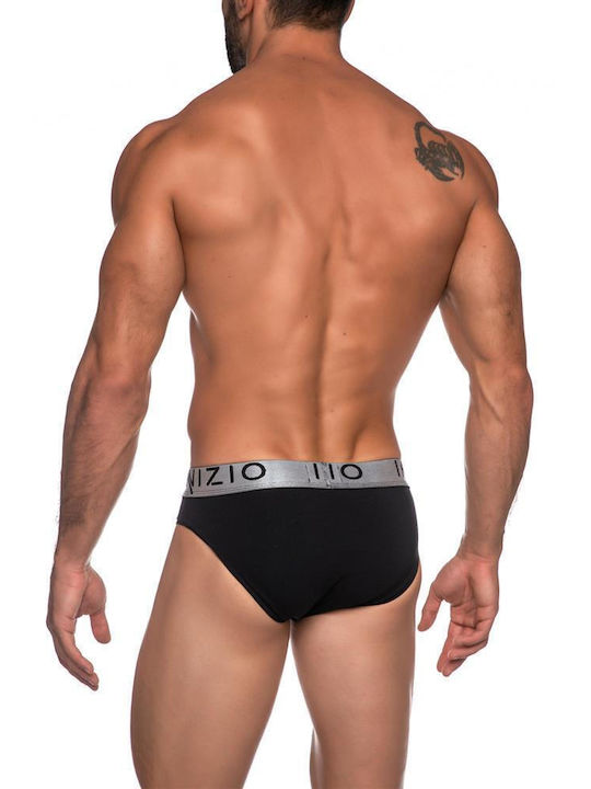 Inizio Herren Slips Black / Silver 1Packung