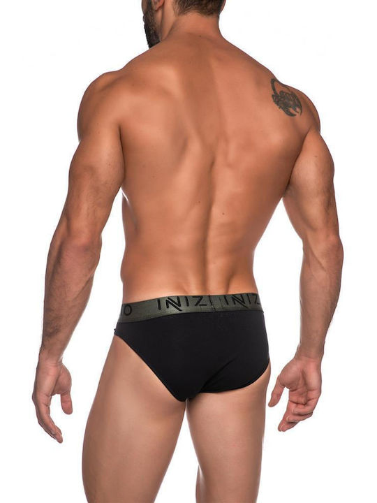 Inizio Herren Slips Black / Khaki 1Packung